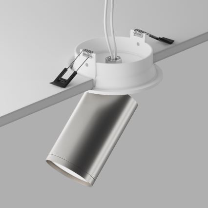 Maytoni C048CL-U-1WS - Recessed spotlight FOCUS 1xGU10/10W/230V shiny chrome