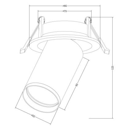 Maytoni C048CL-U-1WS - Recessed spotlight FOCUS 1xGU10/10W/230V shiny chrome