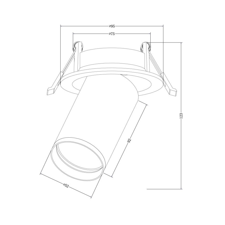 Maytoni C048CL-U-1WS - Recessed spotlight FOCUS 1xGU10/10W/230V shiny chrome