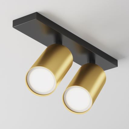 Maytoni C051CL-U-02BMG - Spotlight FOCUS 2xGU10/10W/230V gold/black