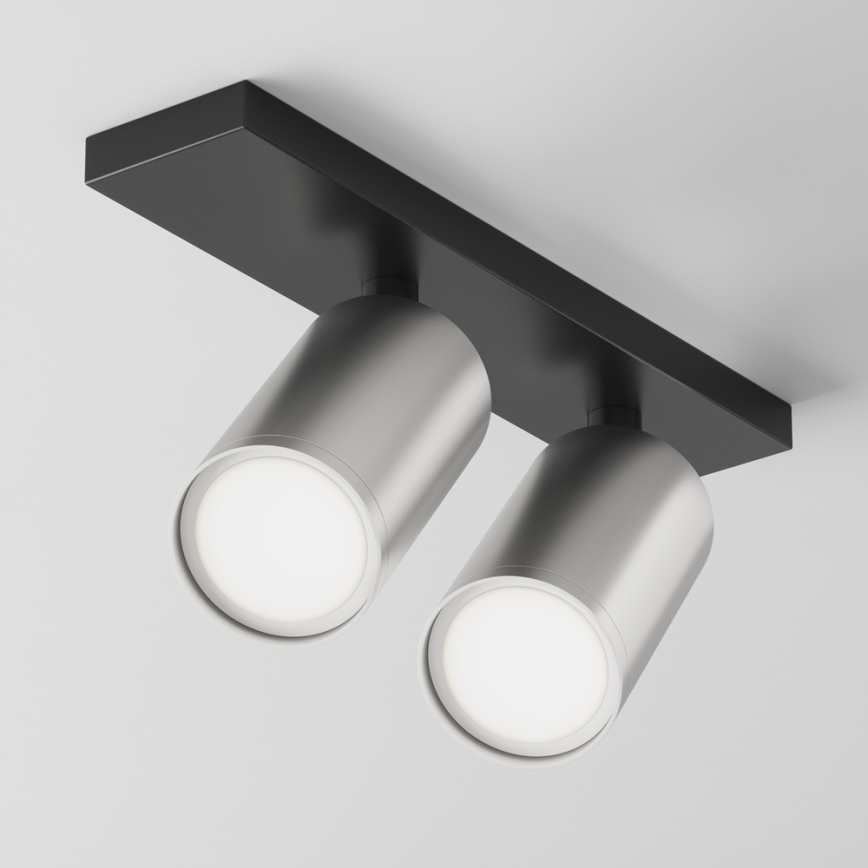 Maytoni C051CL-U-02BS - Spotlight FOCUS 2xGU10/10W/230V matte chrome/black