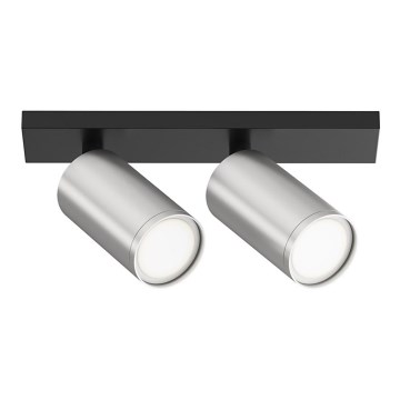 Maytoni C051CL-U-02BS - Spotlight FOCUS 2xGU10/10W/230V matte chrome/black