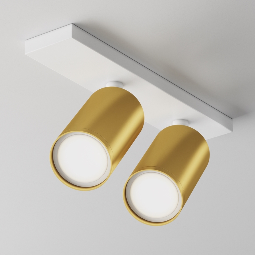 Maytoni C051CL-U-2WMG - Spotlight FOCUS 2xGU10/10W/230V gold/white