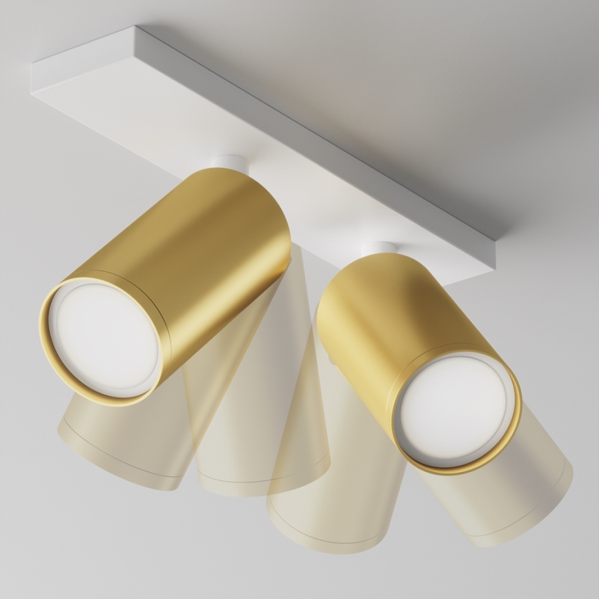 Maytoni C051CL-U-2WMG - Spotlight FOCUS 2xGU10/10W/230V gold/white