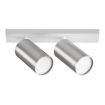 Maytoni C051CL-U-2WS - Spotlight FOCUS 2xGU10/10W/230V matte chrome/white