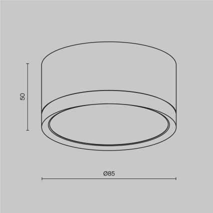 Maytoni C086CL-GX53-SRD-B - Spotlight HOOP 1xGX53/15W/230V black