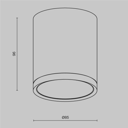 Maytoni C086CM-GX53-MRD-B - Spotlight HOOP 1xGX53/15W/230V black