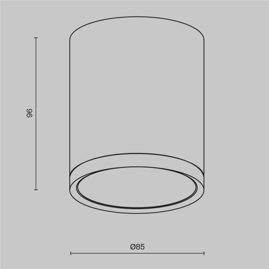 Maytoni C086CM-GX53-MRD-B - Spotlight HOOP 1xGX53/15W/230V black