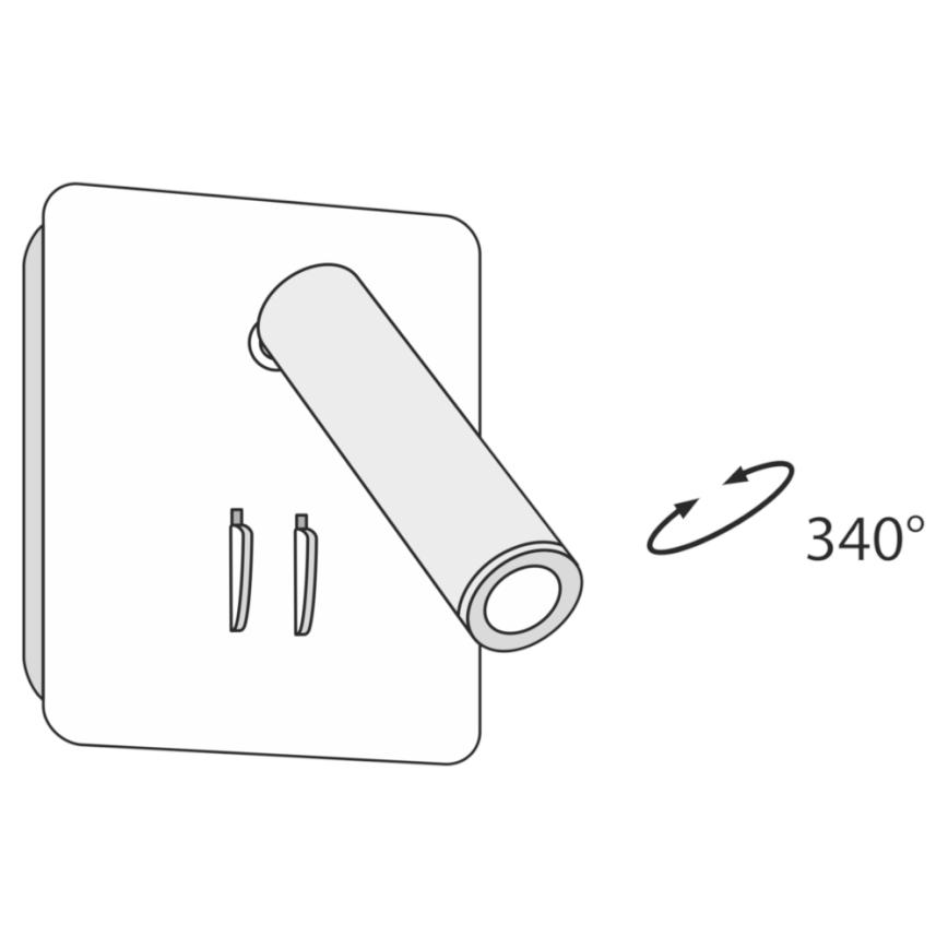 Maytoni C175-WL-01-6W-W - LED Wall spotlight IOS LED/9W/230V white