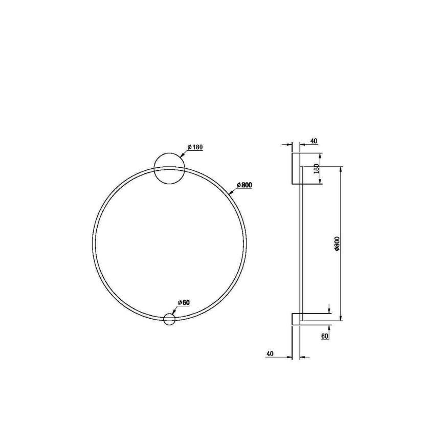 Maytoni MOD005WL-L46BSK1 - LED Wall light HALO LED/47W/230V