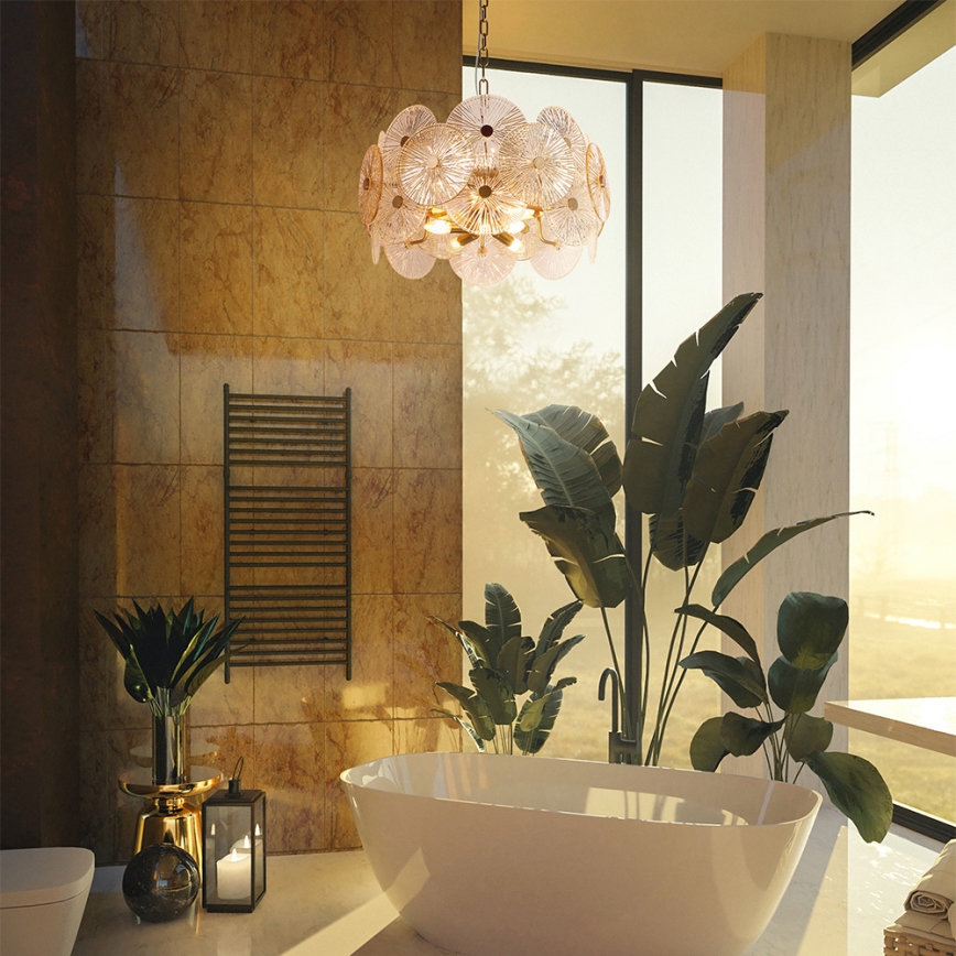 Maytoni MOD007PL-08G - Chandelier on a chain ASTER 8xE14/40W/230V