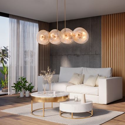 Maytoni MOD007PL-08G1 - Chandelier on a pole ASTER 4xE14/40W/230V