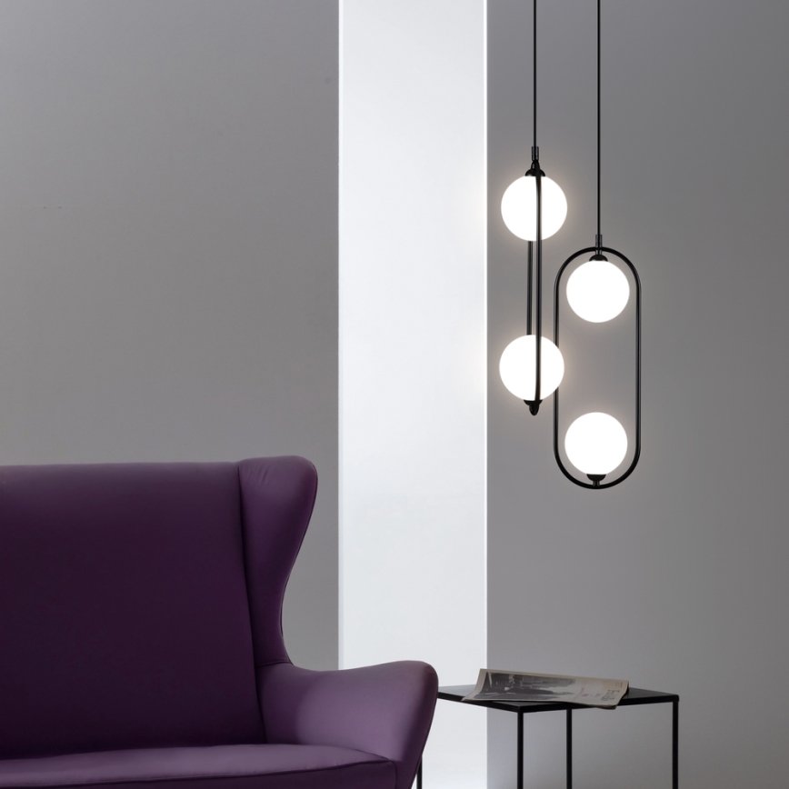 Maytoni MOD013PL-02B - Chandelier on a string RING 2xG9/25W/230V black