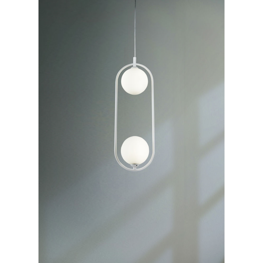 Maytoni MOD013PL-02W - Chandelier on a string RING 2xG9/25W/230V white