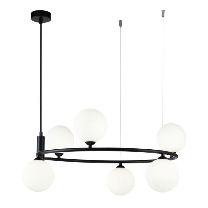 Maytoni MOD013PL-06B -  Chandelier on a string RING 6xG9/25W/230V black