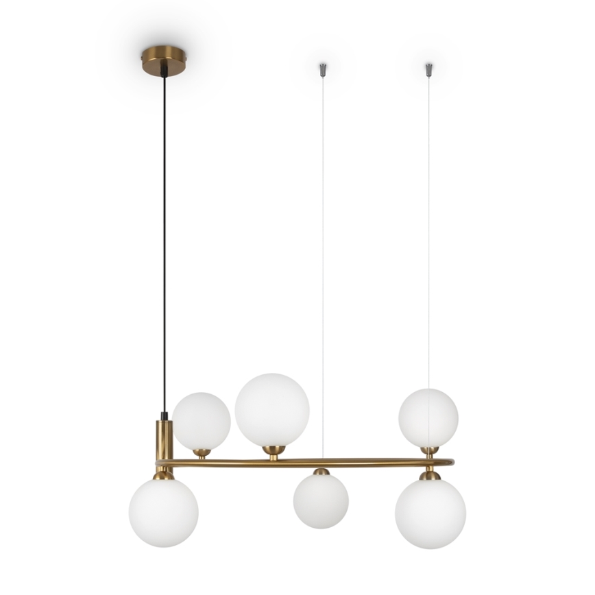 Maytoni MOD013PL-06BS1 - Chandelier on a string RING 6xG9/25W/230V brass