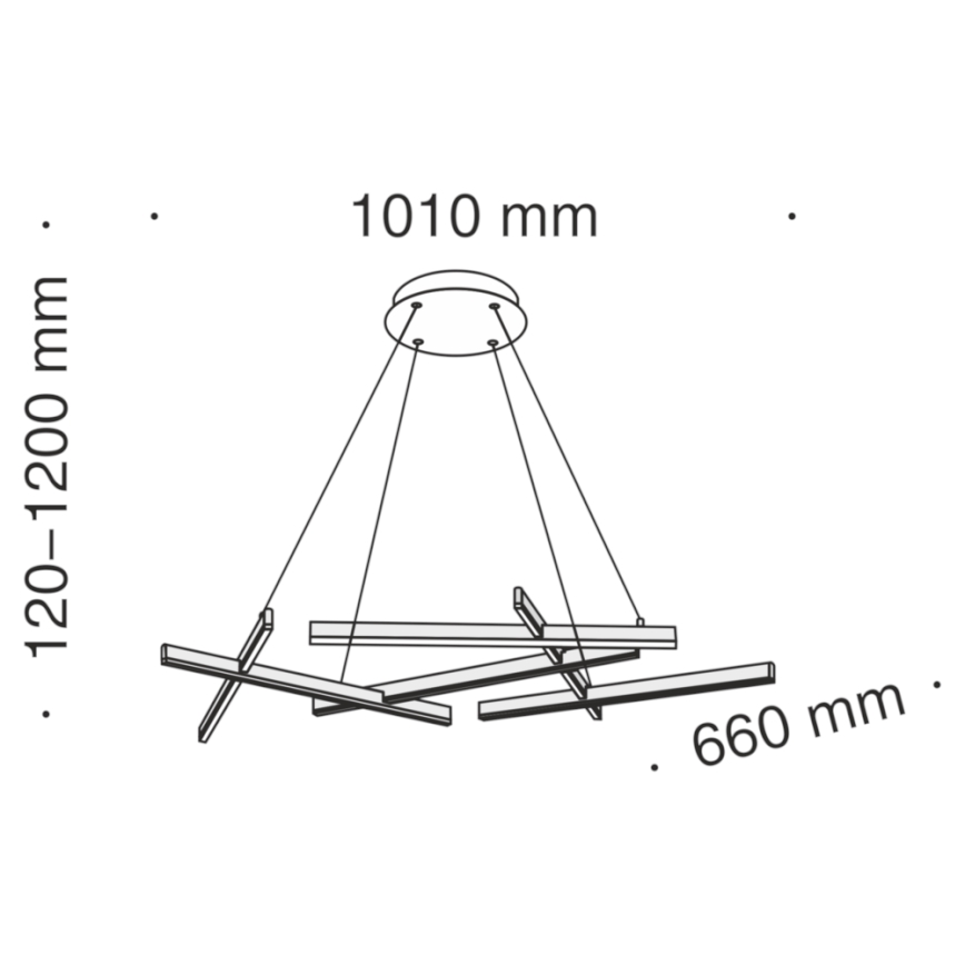 Maytoni MOD016PL-L75W - LED Chandelier on a string LINE LED/79W/230V white