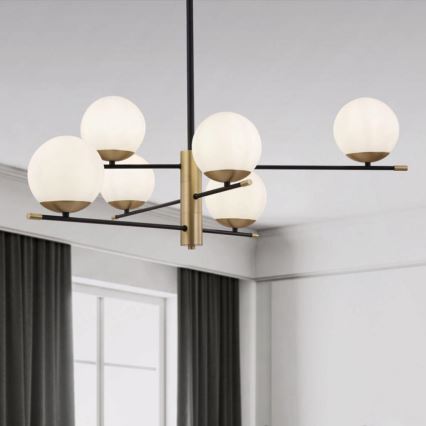 Maytoni MOD048PL-06G - Chandelier on a pole NOSTALGIA 6xE14/40W/230V