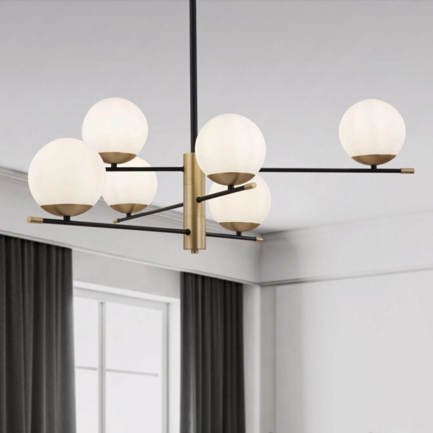Maytoni MOD048PL-06G - Chandelier on a pole NOSTALGIA 6xE14/40W/230V