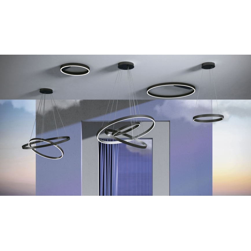 Maytoni MOD058PL-L22B3K - LED Chandelier on a string RIM LED/25W/230V 3000K d. 40 cm black