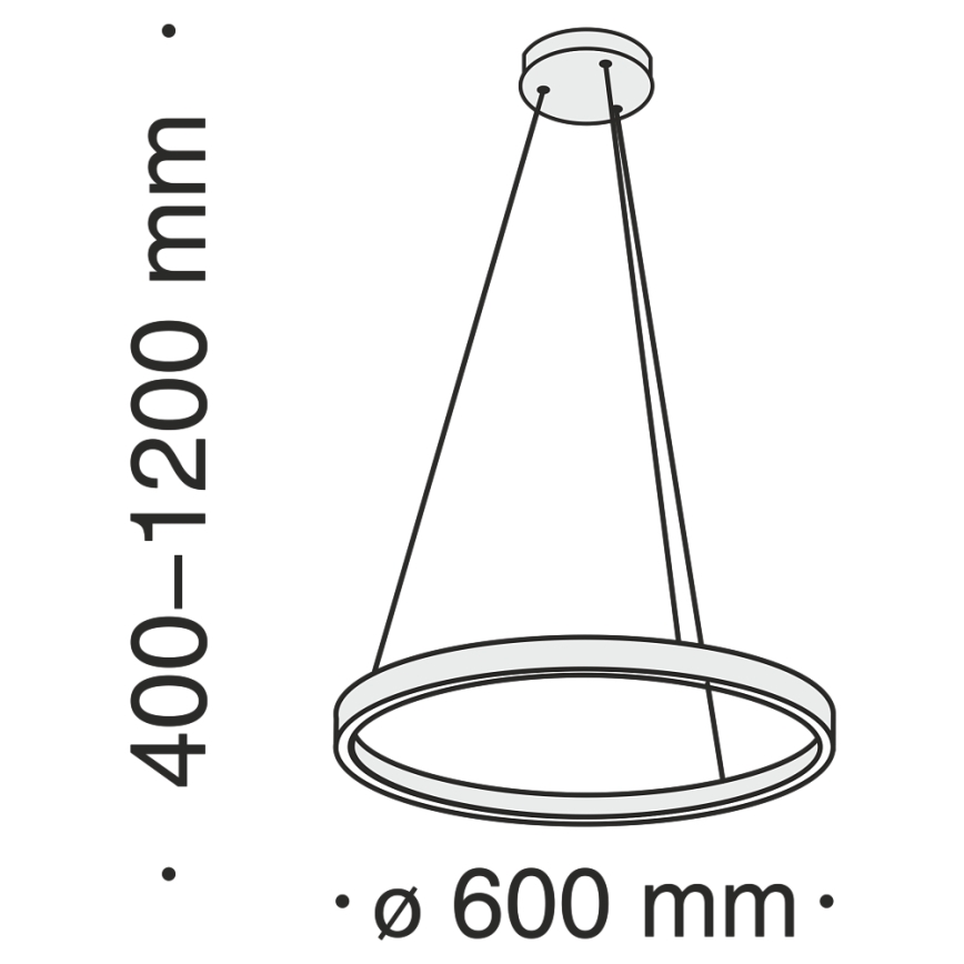 Maytoni MOD058PL-L32BS4K - LED Chandelier on a string RIM LED/37W/230V 4000K d. 60 cm gold