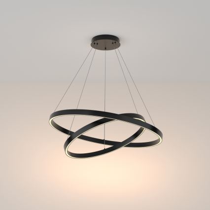 Maytoni MOD058PL-L74B3K - LED Chandelier on a string RIM LED/88W/230V 3000K d. 80 cm black