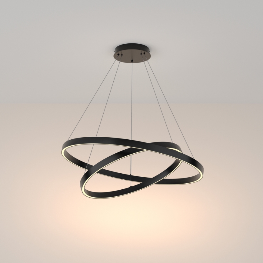 Maytoni MOD058PL-L74B3K - LED Chandelier on a string RIM LED/88W/230V 3000K d. 80 cm black