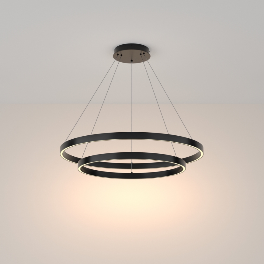 Maytoni MOD058PL-L74B3K - LED Chandelier on a string RIM LED/88W/230V 3000K d. 80 cm black