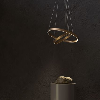 Maytoni MOD058PL-L74BS3K - LED Chandelier on a string RIM LED/88W/230V 3000K d. 80 cm gold