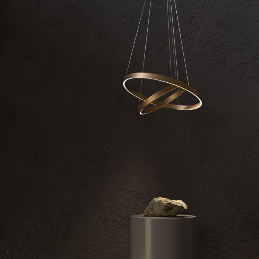 Maytoni MOD058PL-L74BS3K - LED Chandelier on a string RIM LED/88W/230V 3000K d. 80 cm gold