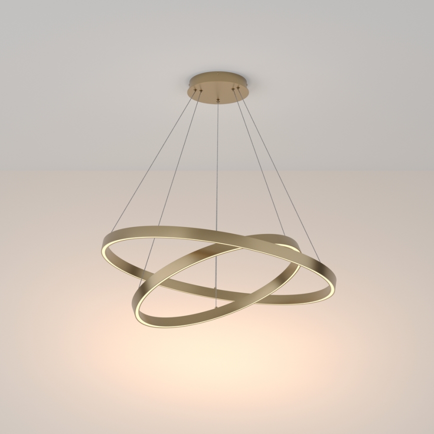 Maytoni MOD058PL-L74BS3K - LED Chandelier on a string RIM LED/88W/230V 3000K d. 80 cm gold