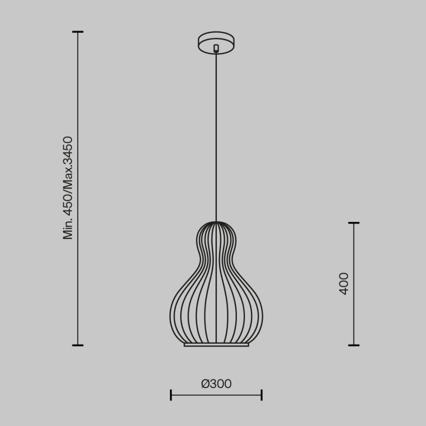 Maytoni MOD192PL-01W1 - Chandelier on a string ROOTS 1xE27/40W/230V d. 30 cm beige