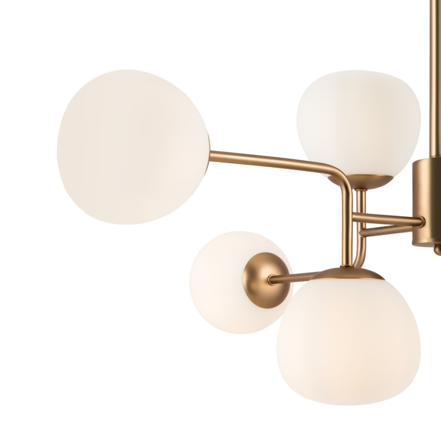 Maytoni MOD221-PL-08-G - Chandelier on a pole ERICH 8xE14/40W/230V copper