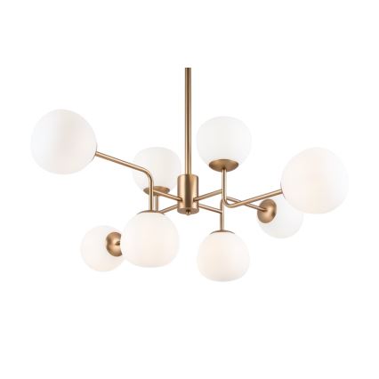 Maytoni MOD221-PL-08-G - Chandelier on a pole ERICH 8xE14/40W/230V copper
