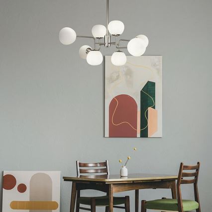 Maytoni MOD221-PL-08-N - Chandelier on a pole ERICH 8xE14/40W/230V matte chrome
