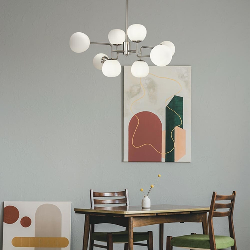 Maytoni MOD221-PL-08-N - Chandelier on a pole ERICH 8xE14/40W/230V matte chrome
