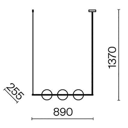 Maytoni MOD221PL-03BS - Chandelier on a pole ERICH 3xE14/40W/230V copper
