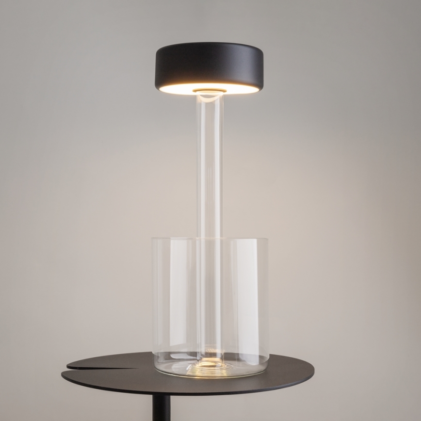 Maytoni MOD229TL-L3B3K1 - LED Dimmable rechargeable portable table lamp LED/3W/5V 2200-4000K black/clear