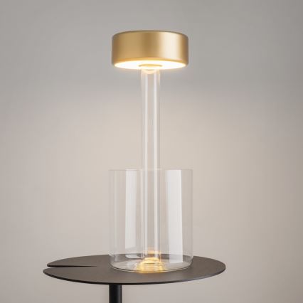 Maytoni MOD229TL-L3G3K1 - LED Dimmable rechargeable portable table lamp LED/3W/5V 2200-4000K gold/clear