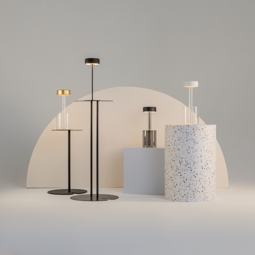 Maytoni MOD229TL-L3G3K1 - LED Dimmable rechargeable portable table lamp LED/3W/5V 2200-4000K gold/clear