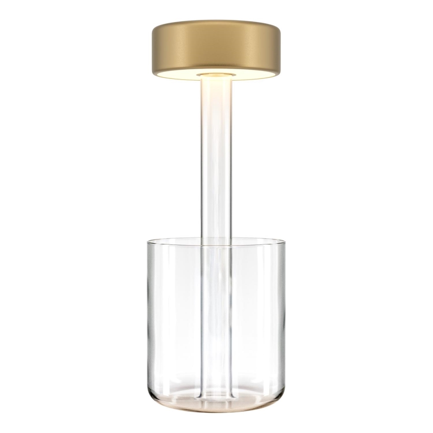 Maytoni MOD229TL-L3G3K1 - LED Dimmable rechargeable portable table lamp LED/3W/5V 2200-4000K gold/clear
