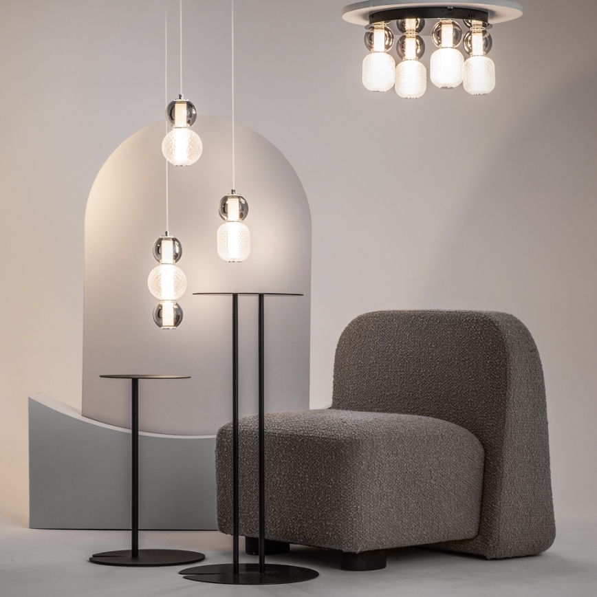 Maytoni MOD273CL-L60CH3K - LED Ceiling light DROP 4xLED/15W/230V d. 43 cm shiny chrome