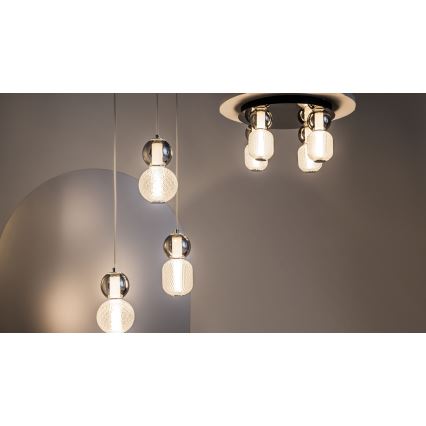Maytoni MOD273CL-L60CH3K - LED Ceiling light DROP 4xLED/15W/230V d. 43 cm shiny chrome
