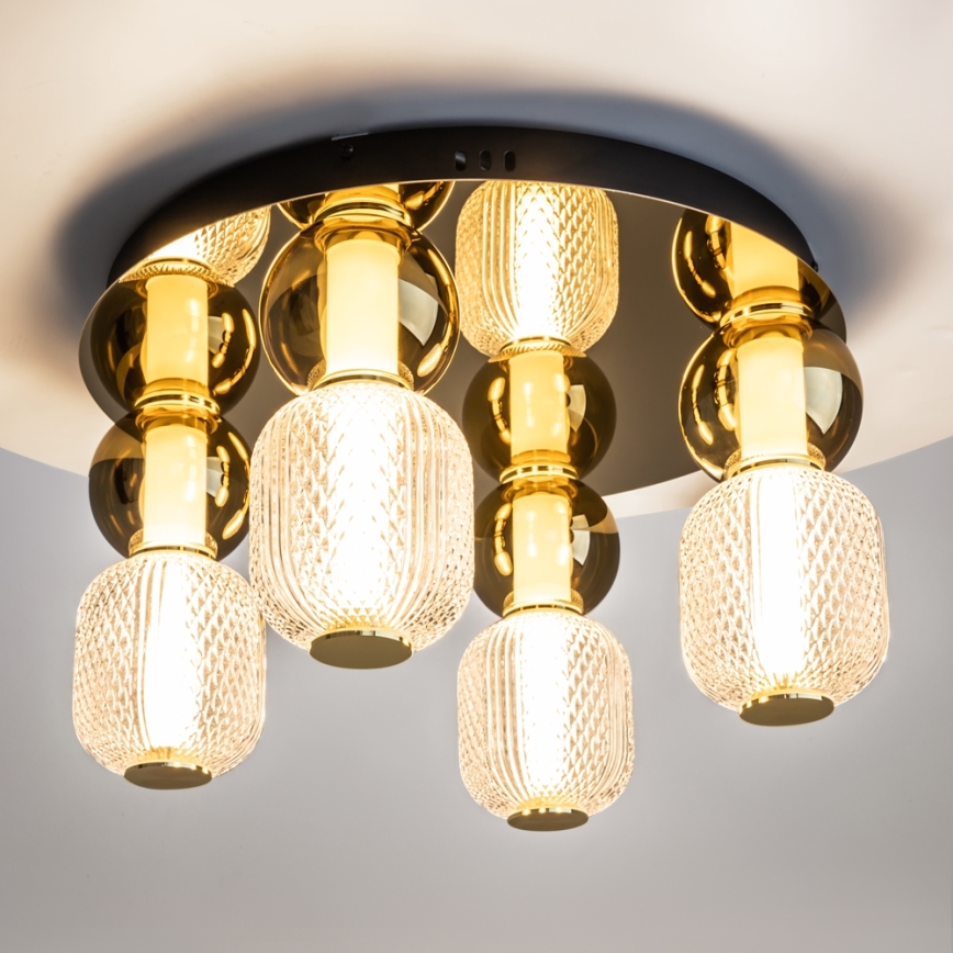 Maytoni MOD273CL-L60G3K - LED Ceiling light DROP 4xLED/15W/230V d. 43 cm gold