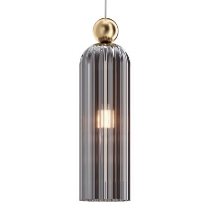 Maytoni MOD302PL-01GR - Chandelier on a string ANTIC 1xE14/40W/230V gold/grey