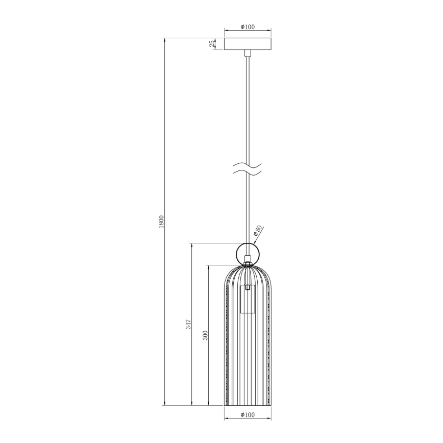 Maytoni MOD302PL-01GR - Chandelier on a string ANTIC 1xE14/40W/230V gold/grey