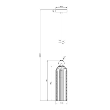 Maytoni MOD302PL-01W - Chandelier on a string ANTIC 1xE14/40W/230V gold/white