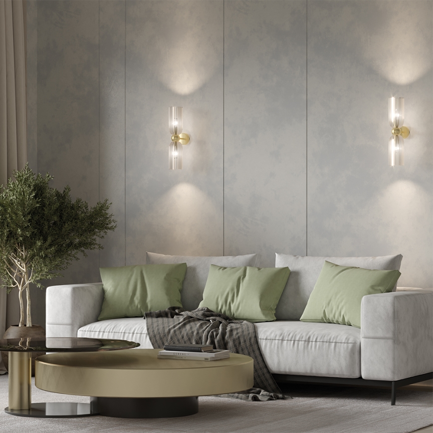 Maytoni MOD302WL-02CG - Wall light ANTIC 2xE14/40W/230V gold/beige