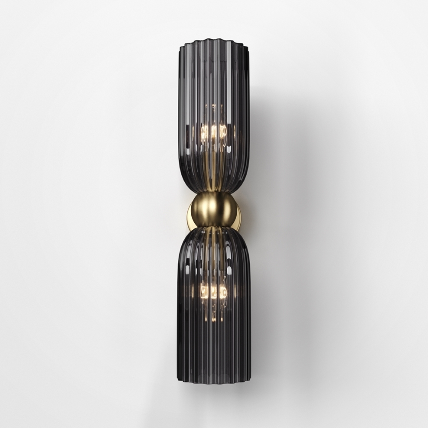 Maytoni MOD302WL-02GR - Wall light ANTIC 2xE14/40W/230V gold/grey
