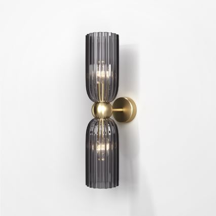 Maytoni MOD302WL-02GR - Wall light ANTIC 2xE14/40W/230V gold/grey